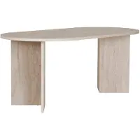 CALICOSY - Table à manger avec bords arrondis L180 cm - SABLE