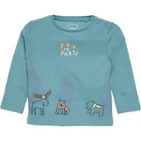 s.Oliver T-Shirt bleu cyan / brocart / noir / blanc