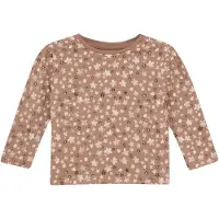 s.Oliver T-Shirt brun foncé / rouge rouille / blanc