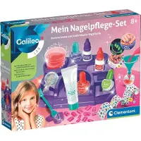 Clementoni Galileo Lab Nagelpflegeset - Nagelstudio für Kinder ab 8 Jahren - Inkl. Farben, Glitzer