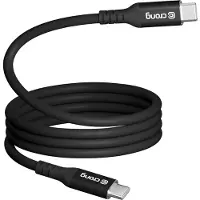 Crong Soft Link - Câble USB-C 100W PD 5A vers USB-C 120cm (noir)