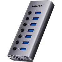 UNITEK Hub Usb-A 7-En-1 Avec Interrupteurs