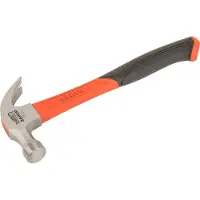 Bahco Nail Hammer With Rubber Handle And Curved Nails 20 Oz Orange