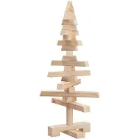 vidaXL Arbre de Noël en bois pour décoration 60 cm bois massif de pin