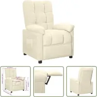 The Living Store Relaxsessel Creme Stoff