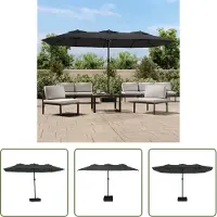 The Living Store double parasol anthracite 449x245 cm