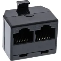 Intos InLine 69934 adaptateur et connecteur de câbles 2xRJ45 RJ45 Noir