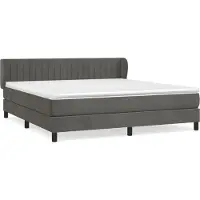 Syfax Sommier à lattes de lit et matelas Gris foncé 160x200cm Velours