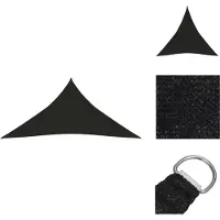 vidaXL Voile d'ombrage 160 g/m² Noir 3x3x3 m HDPE - Parasols & Protection solaire