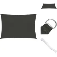 vidaXL Voile d'ombrage 160 g/m² Anthracite 2x3 m HDPE - Parasols & Protection solaire