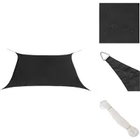 vidaXL Voile d'ombrage Oxford Tissu Carré 2 x 2 m Anthracite - Parasols & Protection solaire
