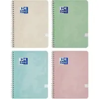 Oxford Ordinateur portable A4/80K grid Touch Pastel (5 pcs)