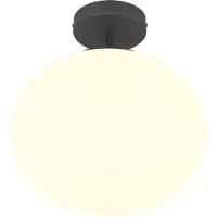 TRIO Suspension FOMENTO blanc et noir, 1xE27x15W, verre, dimensions : 33x30x30 cm, IP20,