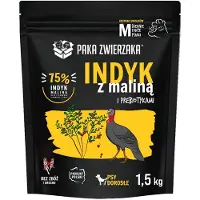 Paka Zwierzaka 1,5 kg - nourriture sèche dinde et framboise