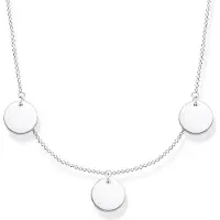 Thomas Sabo Chaîne avec trois coins, (Argent 925, Argent 925, Argent sterling 925)