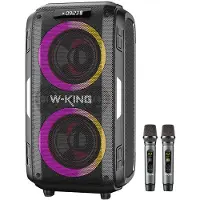 W-king T9 Pro 120w + 2 Microphones Bluetooth Speaker Noir