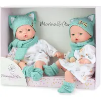 Perletti Pitus Twins S Doll 40 Cm Vert Enfants