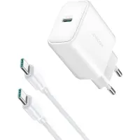 JOYROOM Wall Charger Usb-C Pd 30W With Usb-C Cable - White