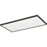 Eglo Éclairage de plafond de salle de bain Rovito Carré - Noir - 57x30cm