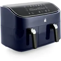 BK Supreme Airfryer dubbel XXXL 9L 3 + 6 L (CC009011001), Friteuse, Bleu