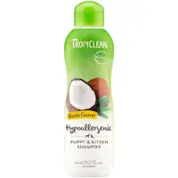 Tropiclean Shampooing hypoallergénique pour chiens et chats juniors Gentle Coconut Grooming, 355 ml,