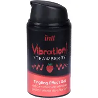 Huismerk Vibration! - vibromasseur liquide - fraise (15ml)