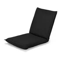 Costway Chaise de sol avec dossier réglable en 6 positions, chaise de sol rembourrée, Game Sessel, chaise longue de relaxation, Lazy Sofa, supporte 150kg, chaise de méditation noire