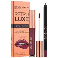 Makeup Revolution Worth It Retro Luxe Metallic Lip Kit 5.5ml