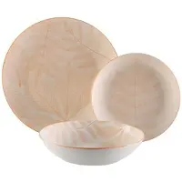 Versa Vaisselle Aylen Beige Porcelaine 18 pièces