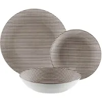 Versa Vaisselle Gris Porcelaine 18 pièces