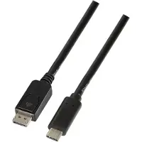 Logilink UA0336 video cable adapter 3 m USB Type-C DisplayPort Black