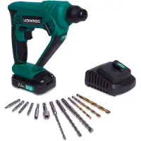 Vonroc Marteau perforateur sans fil 20V | Batterie 2.0Ah et chargeur incl.