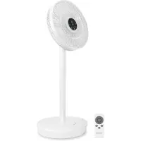 Vonroc BREEZE Wireless Fan - Très silencieux (<44 dB) - 24 vitesses - léger et portable - 3 modes de ventilation : Naturel, Sommeil, Normal - Modulable : ventilateur de table et ventilateur de sol -