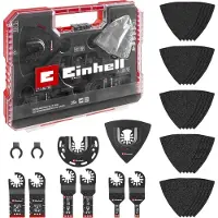 Einhell Coffret accessoires XLPlus Multi-Tools - 35 pièces - lames, racloir, ponçage - boîte de rangement