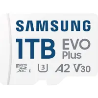 Samsung EVO Plus (1000 Go, microSDXC, U3, UHS-I), Carte mémoire, Bleu, Blanc