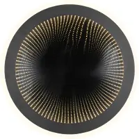 TRIO Plafonnier LED, noir mat, télécommande, D 38 cm