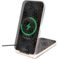 GUESS składana ład. indukcyjna 2w1 GUDCFAL4PEGW 15W brązowy/brown 4G Pattern MagSafe (15 W), Chargeur sans fil, Marron