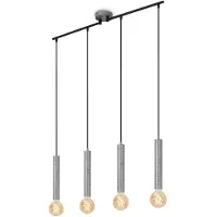 Briloner Leuchten LONGA - Suspensions - 4031044 - Silver Crafted - 4 ampoules - Douille E27 max. 60 watts - 85 x 10 x 110 cm