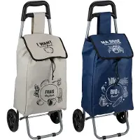 Big Buy Cooking Sac à provisions sur roulettes beige