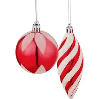 Relaxdays Ensemble de boules de Noël (72x)