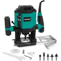 Vonroc Défonceuse 1200W – 6-8mm | Avec un lot de 6 fraises