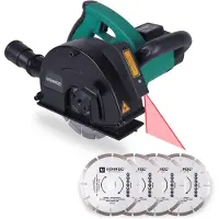 Vonroc Rainureuse 1700W - 150mm | 2 disques diamants et sac de rangement incl.