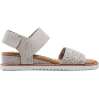 SKECHERS pour femme. 31440 Sandales Desert Kiss beige (38), Tissu, 1 à 3 cm, 3 à 5 cm, Velcro, Casuel