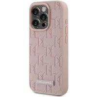 Karl Lagerfeld Étui en cuir rose MagSafe pour iPhone 15 Pro Max