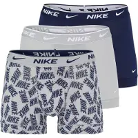 Nike Eday Cotton Stretch Boxers 3 Units Bleu,Gris M Homme