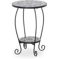 Siena Garden Gardamo Porte-fleurs Como Acier avec aspect mosaïque