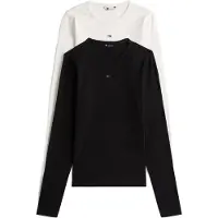 Tommy Hilfiger T-shirt 'Essential' noir / blanc