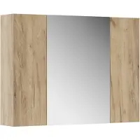 Vicco Armoire de toilette Leopold Chêne de force doré 80x59.2cm avec des étagères, Model 56218