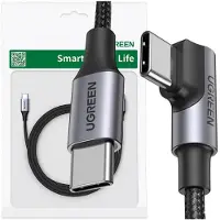 UGREEN Câble Usb-C vers Usb-C, Angular Us334 5A, Pd 100W, 1M (Noir)