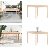 vidaXL Table de jardin 121x82,5x76 cm Pin massif - Table de jardin - Tables de jardin - Table d'extérieur - Table de terrasse